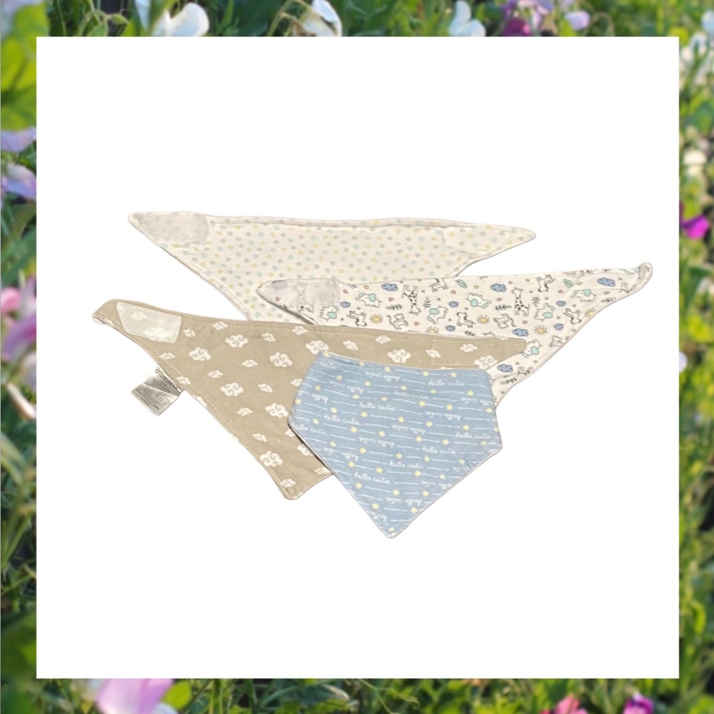 Infant / Baby Terry Cloth Bandana Bib Set